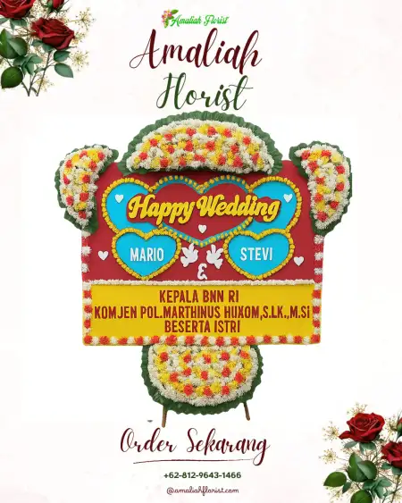 Papan Bunga Pernikahan Sanenrejo